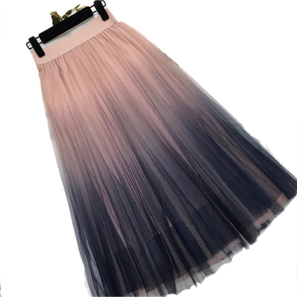 Dresses & Skirts - gradient mesh skirt